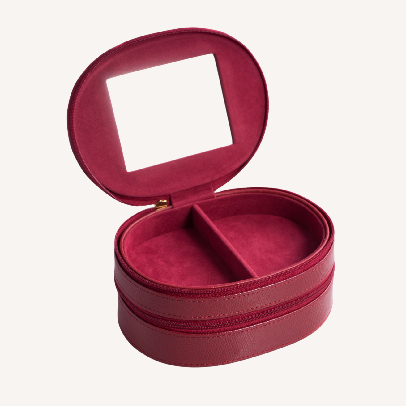 Red Lizard Leather Jewelry Box