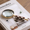 Brown Checker Magnifying Glass