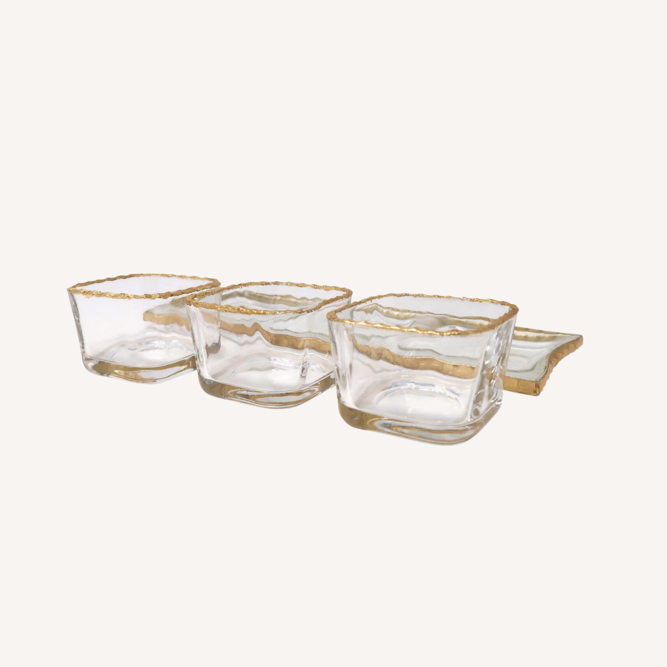 3 Bowl Relish Dish on Tray