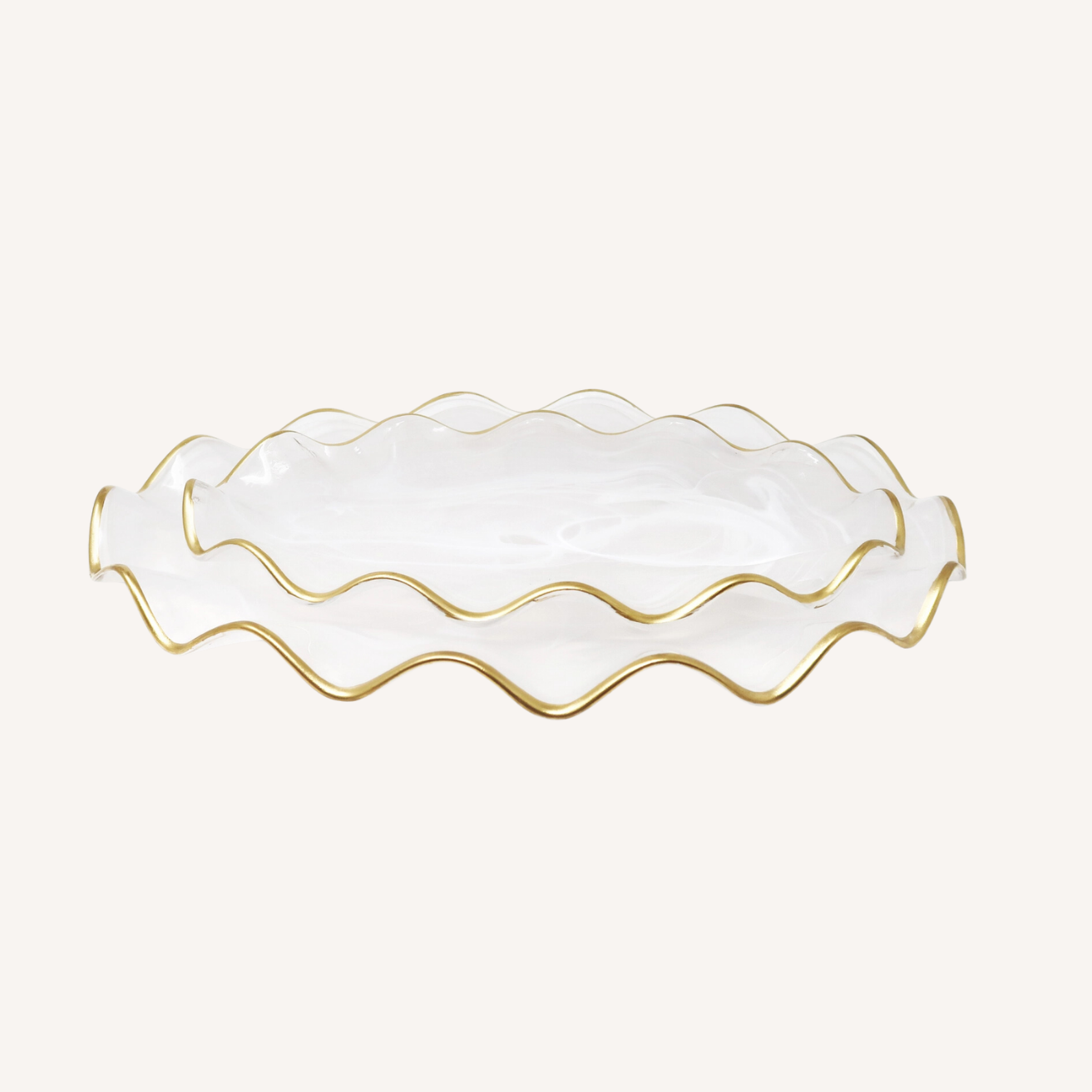 White Alabaster Oval Tray