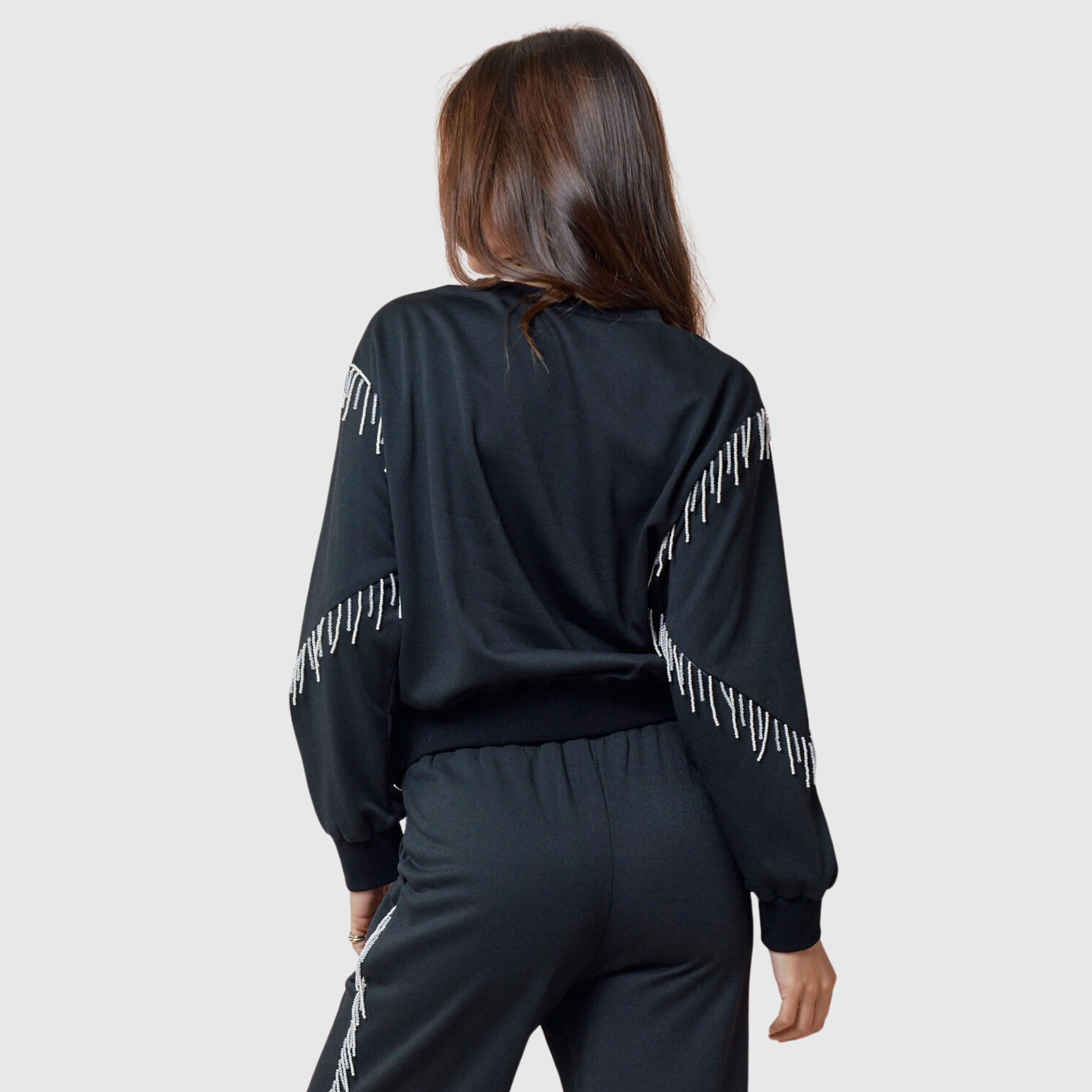 Beads Fringe Trim Lounge Set
