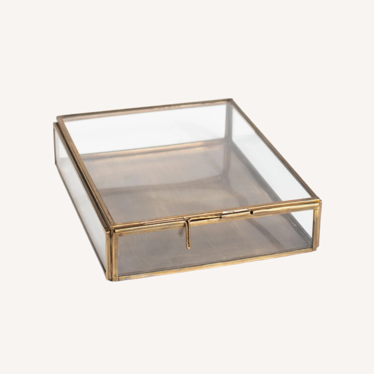 Antiqued Brass Keepsake Box