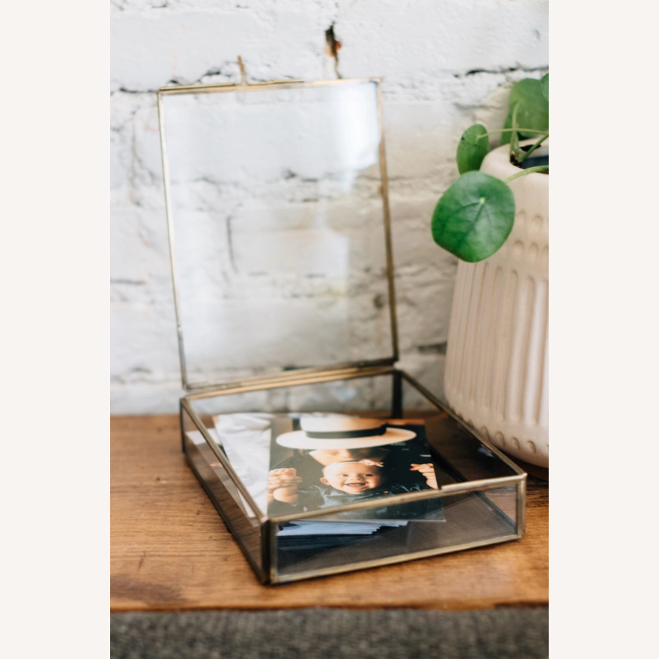 Antiqued Brass Keepsake Box