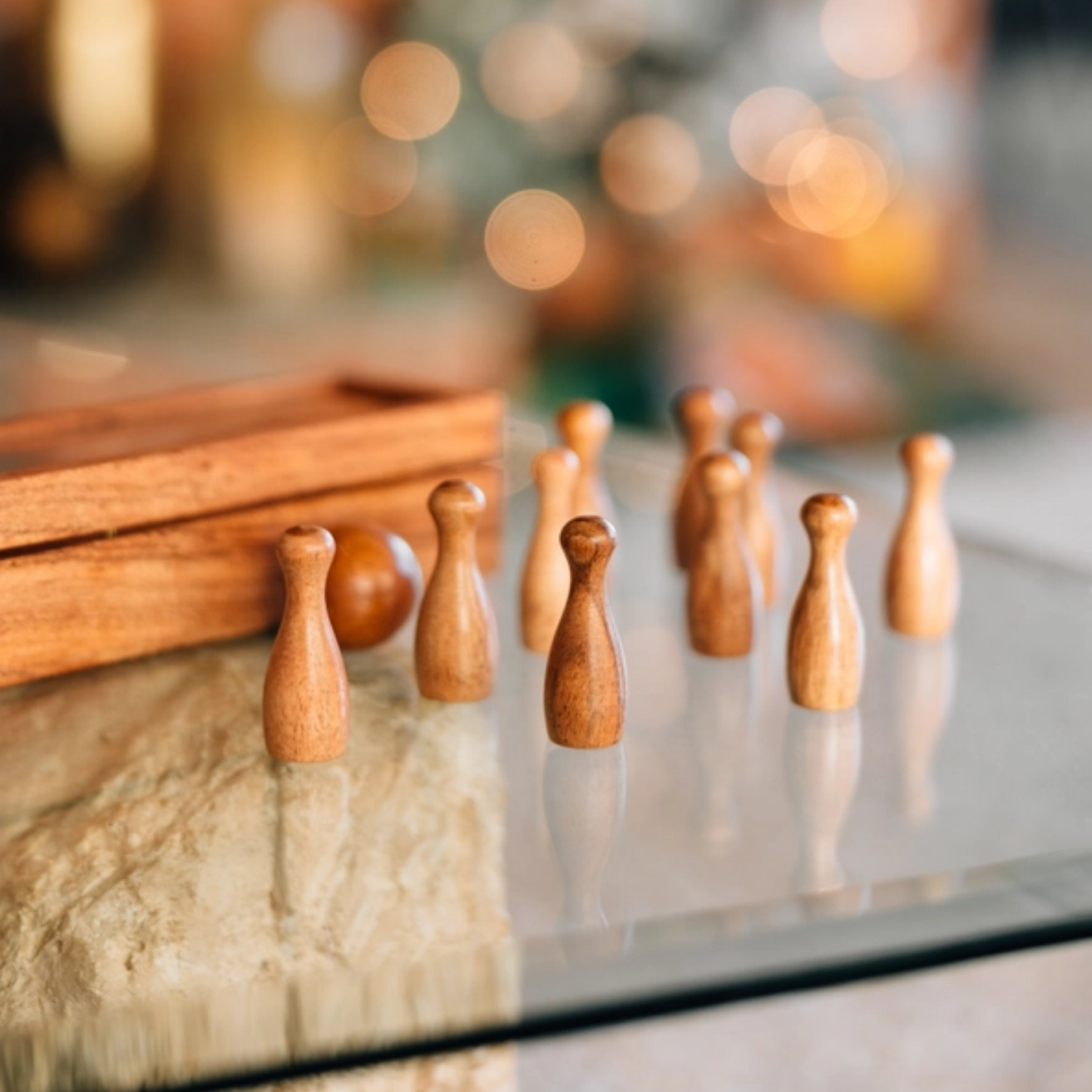 Handmade Tabletop Bowling