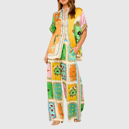 Ethnic Tropical Island Shirt Set