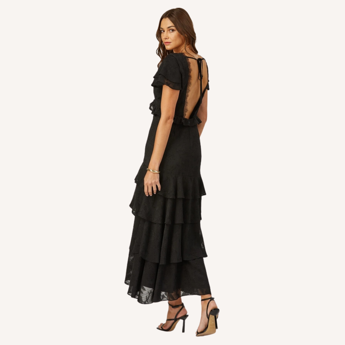 Aubrey Tiered Burnout Maxi Dress