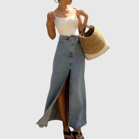 Long Denim Skirt