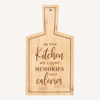 Count Memories, Not Calories Bamboo Serving Board