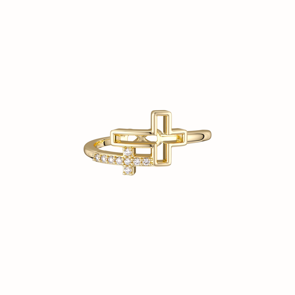 Double Hollow Cross and Infinity Ring