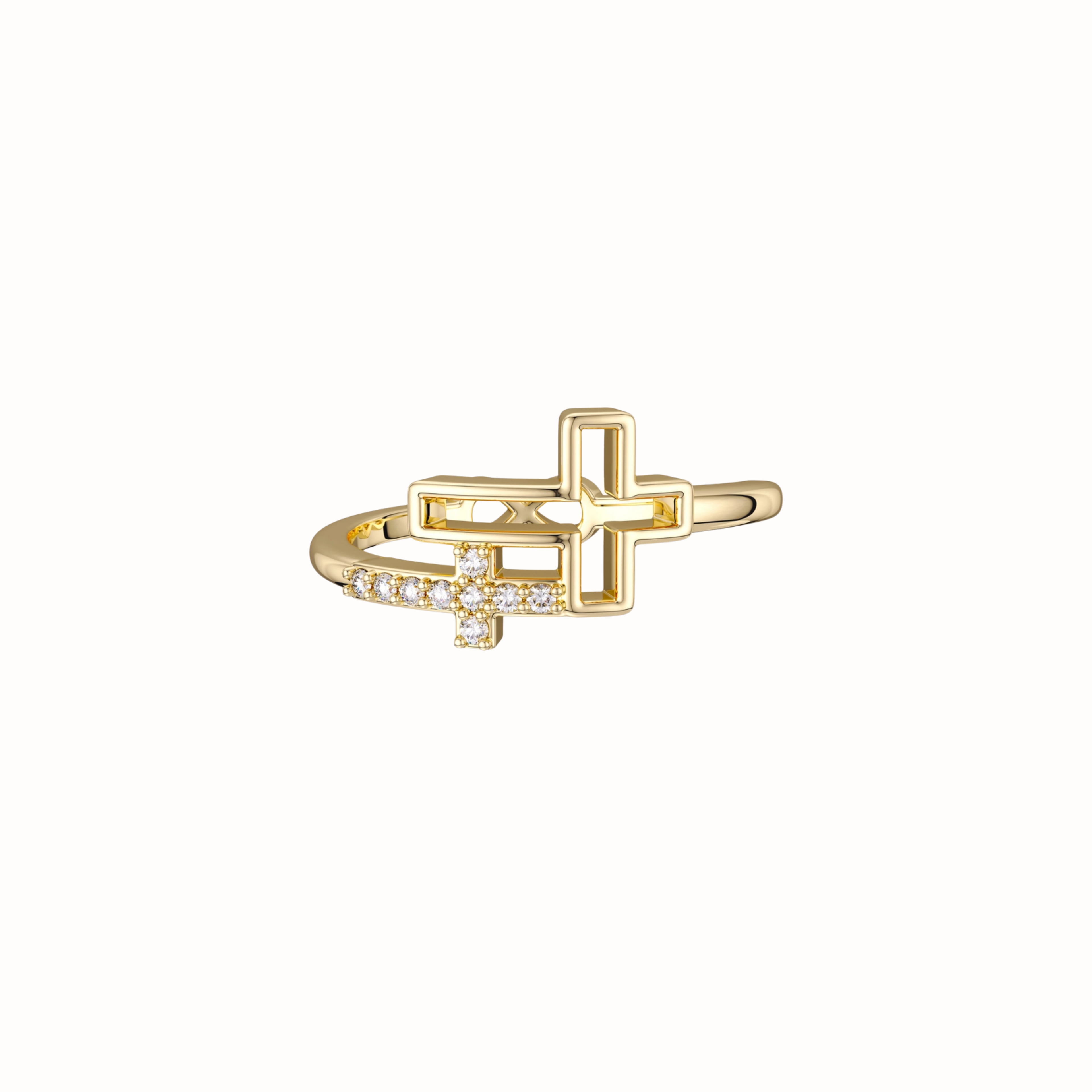 Double Hollow Cross and Infinity Ring