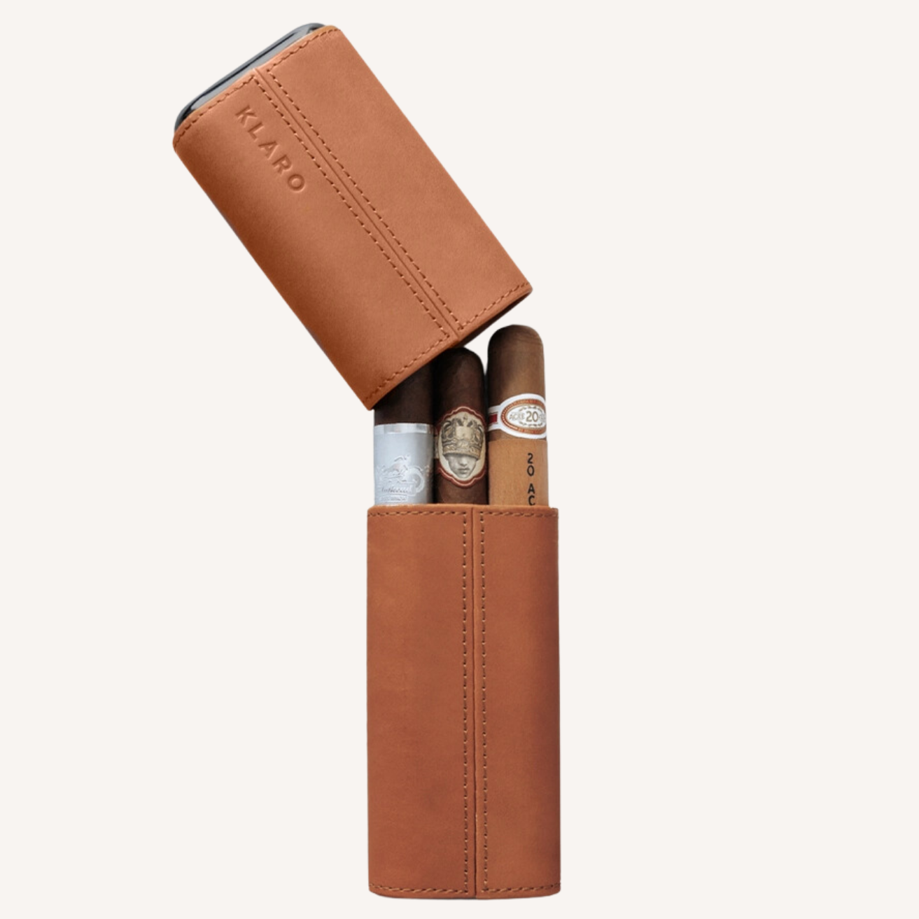 Premium 3-Cigar Travel Case