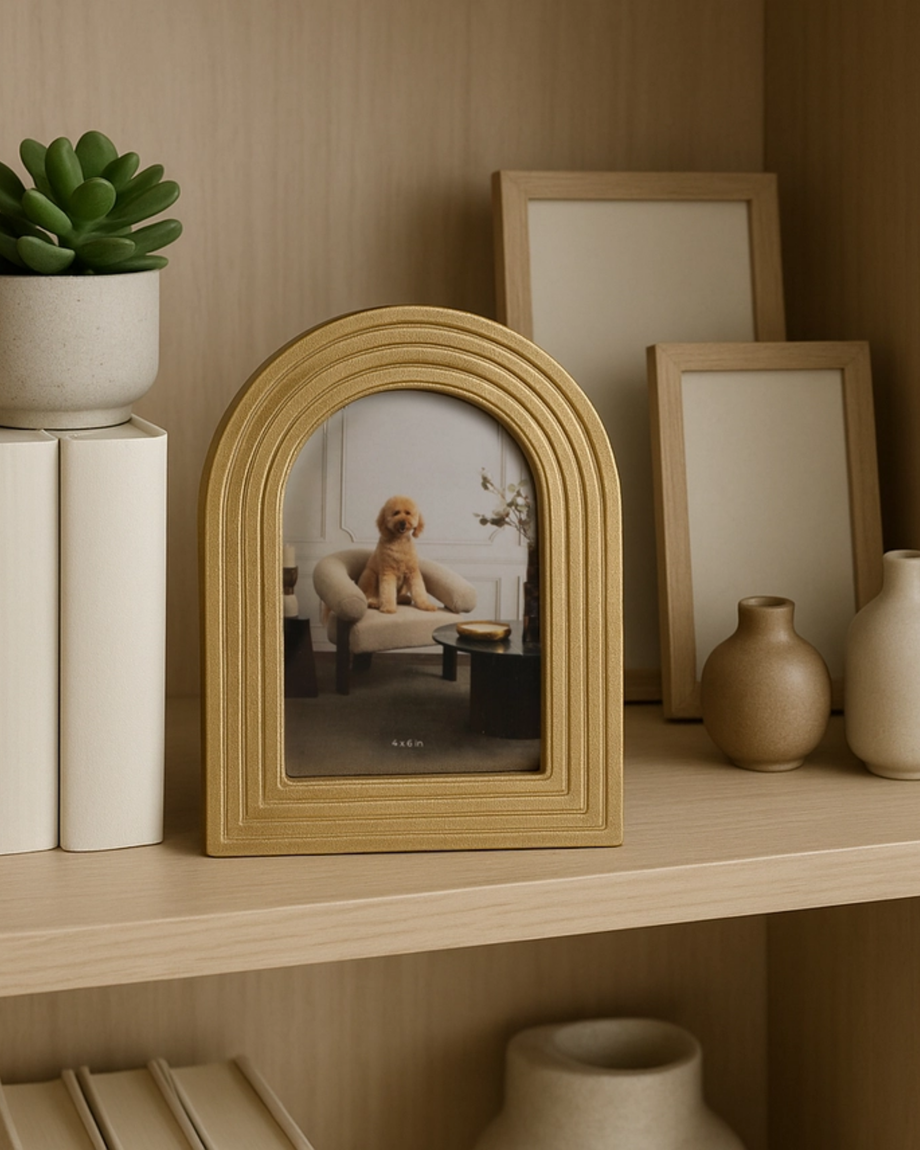 Photo Frame - Gold Polyresin Timeless Arches, 4x6 in.