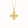 Byzantine Fleur De Lis Cross Pendant Necklace