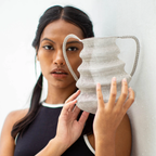 Shell Handwoven Wire Bag in Silver