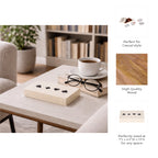 Table Game - White/Black Wood Casual Cards & Dice Box