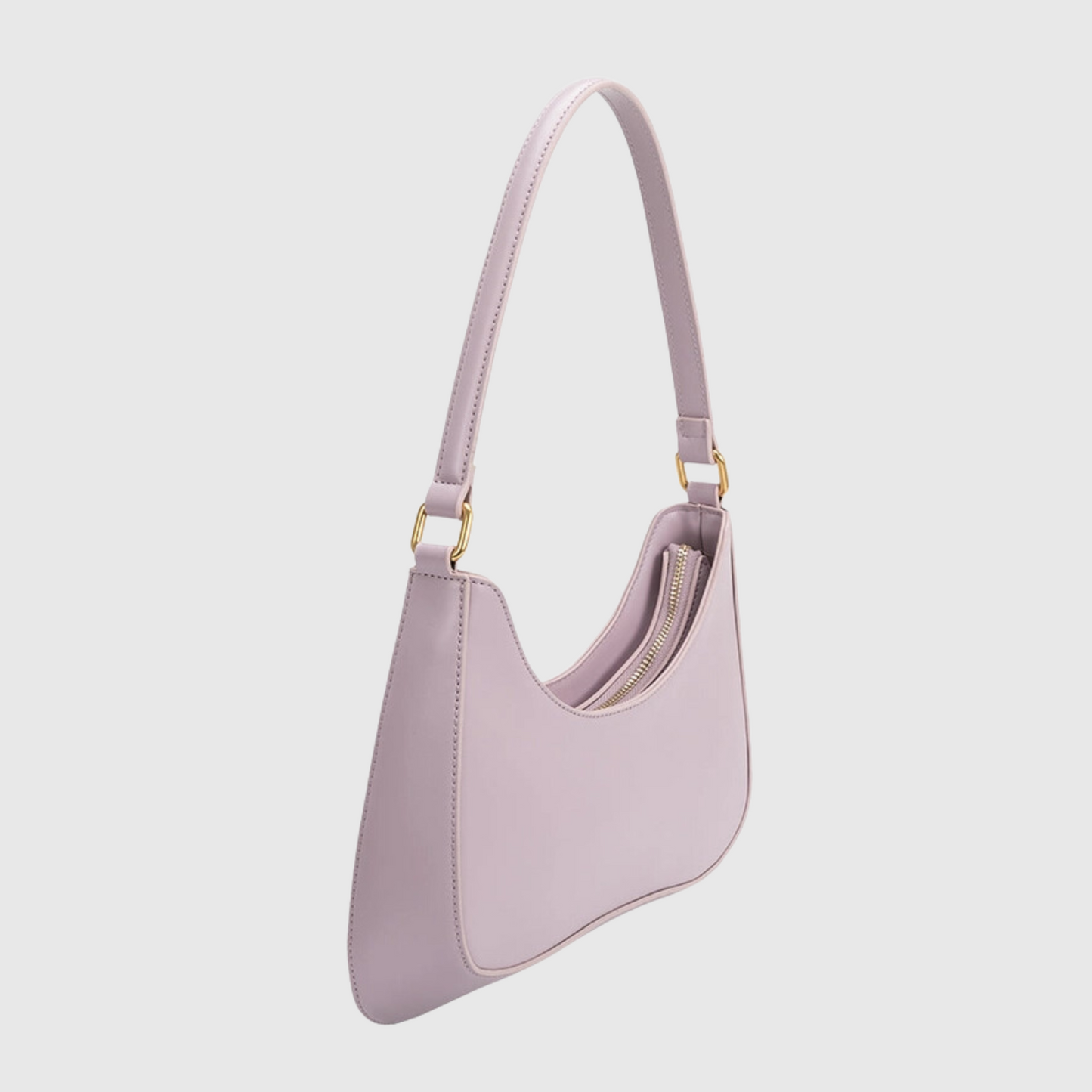 Yvonne Recycled Vegan Shoulder Bag in Lilac