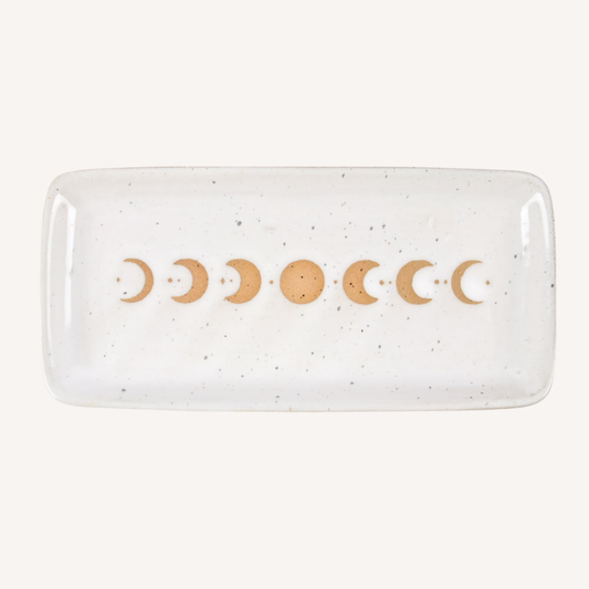 Moon Phase Ceramic Trinket Tray