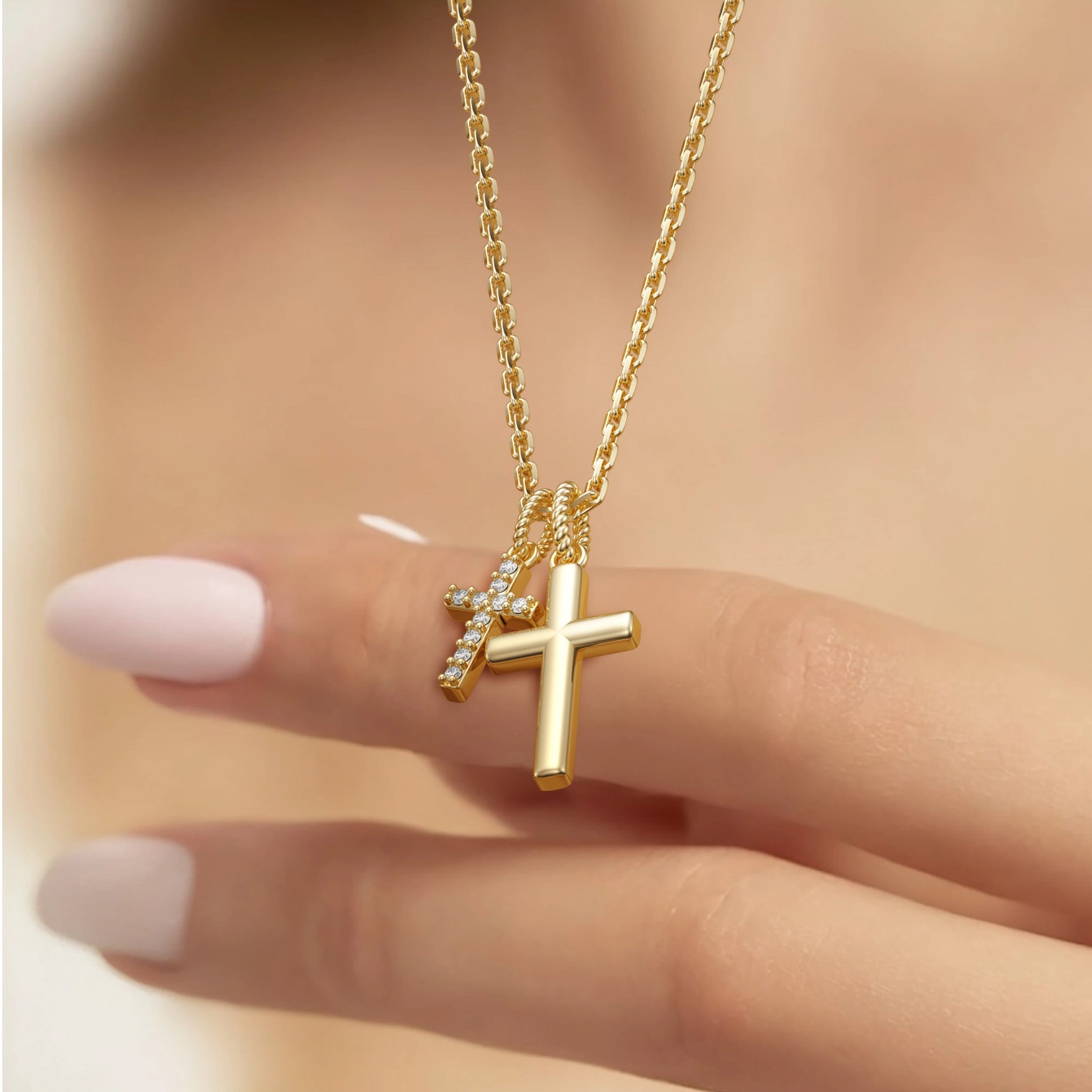 Dual Cross Harmony Necklace