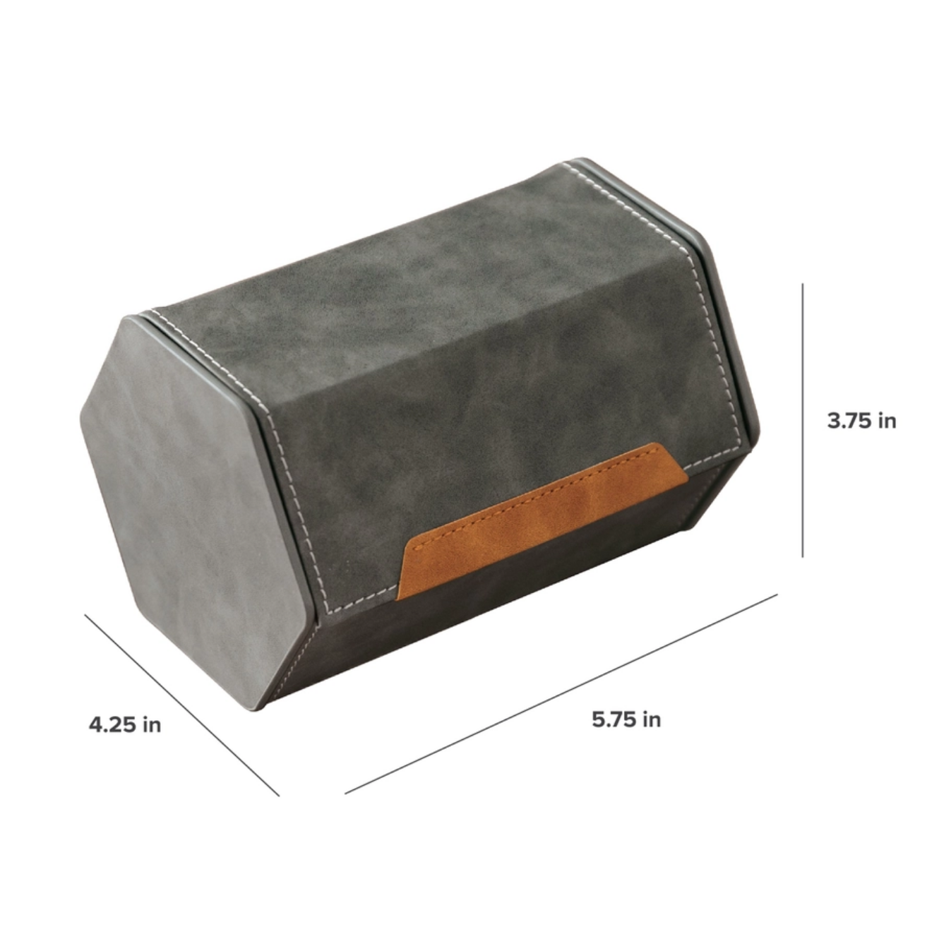 2-Slot Travel Watch Roll - Gray