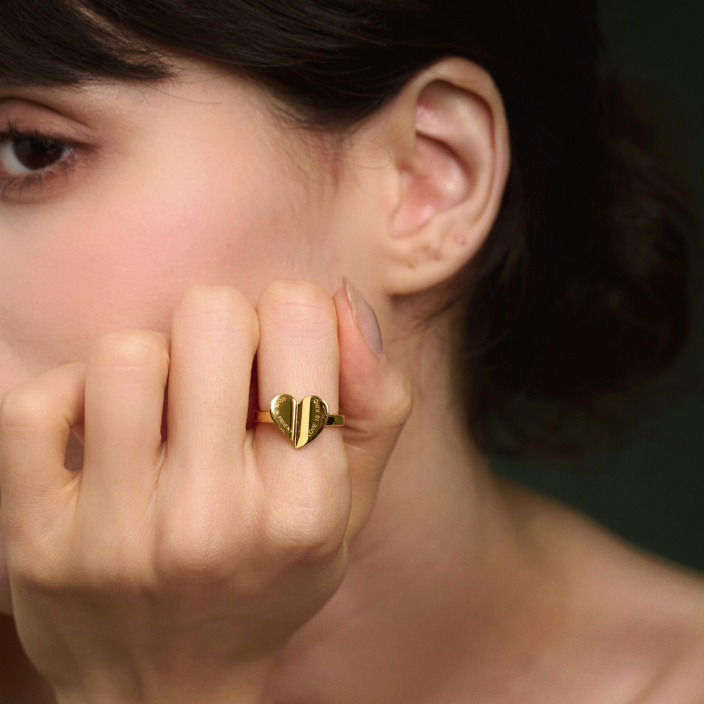 Chapters of Love Engraved Statement Ring