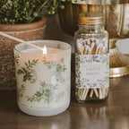 Green Delft Candle