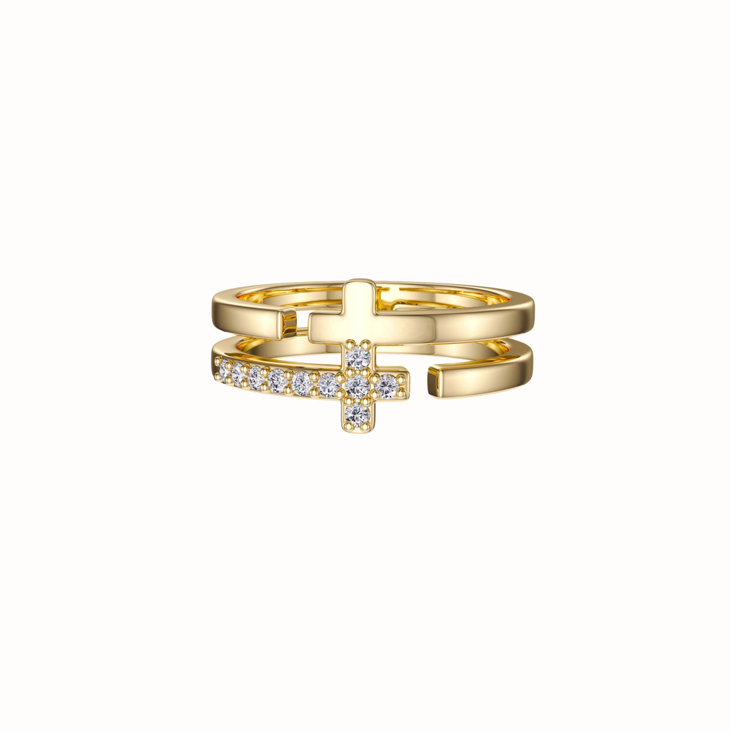 Tiered Cross Ring