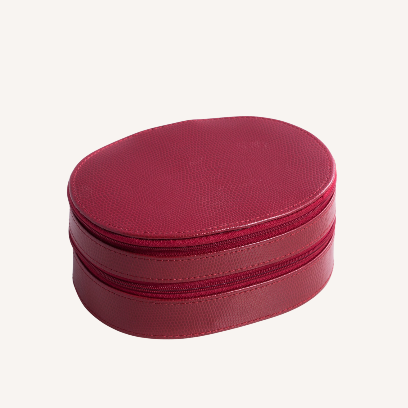 Red Lizard Leather Jewelry Box