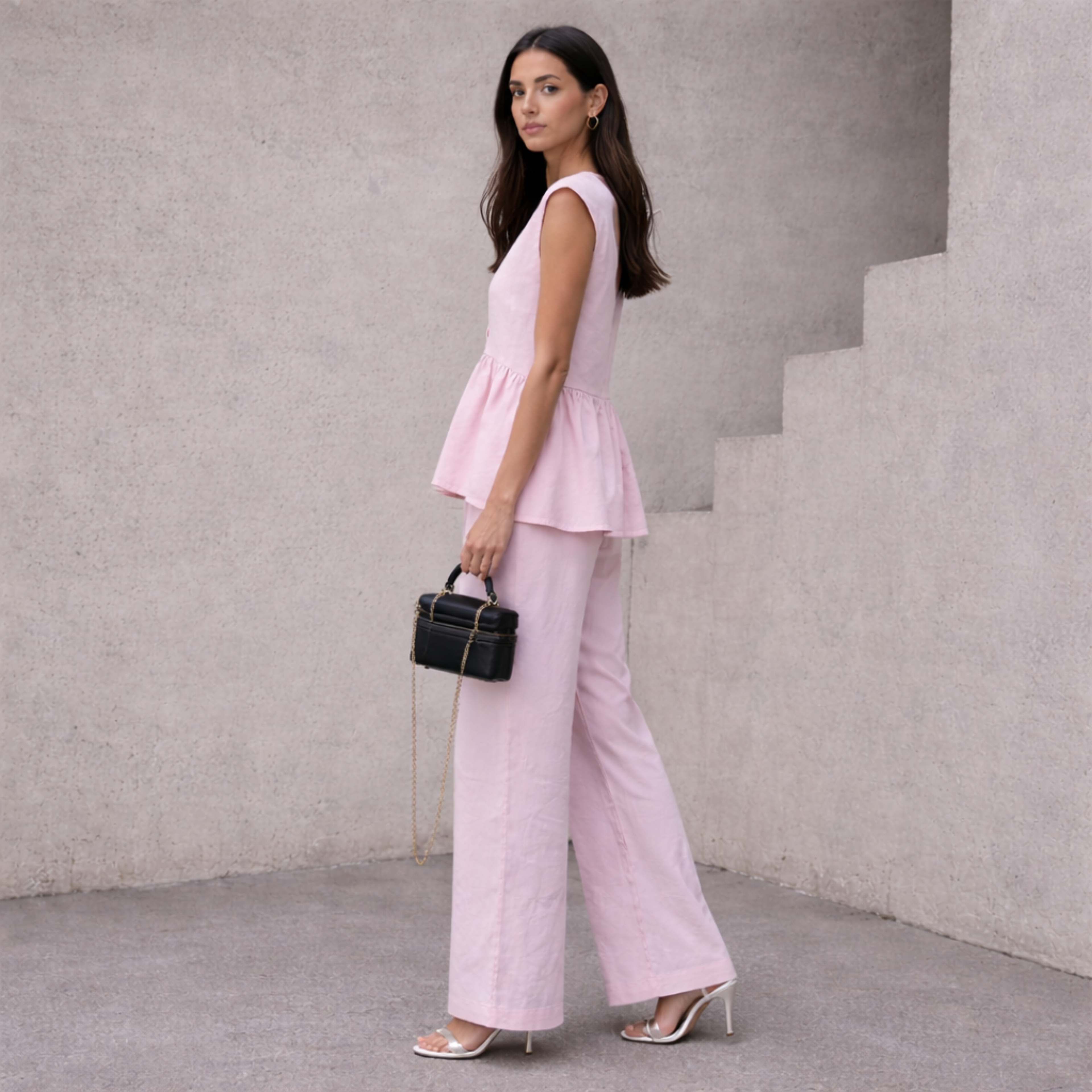 Sleeveless Tank Top and Pant Set