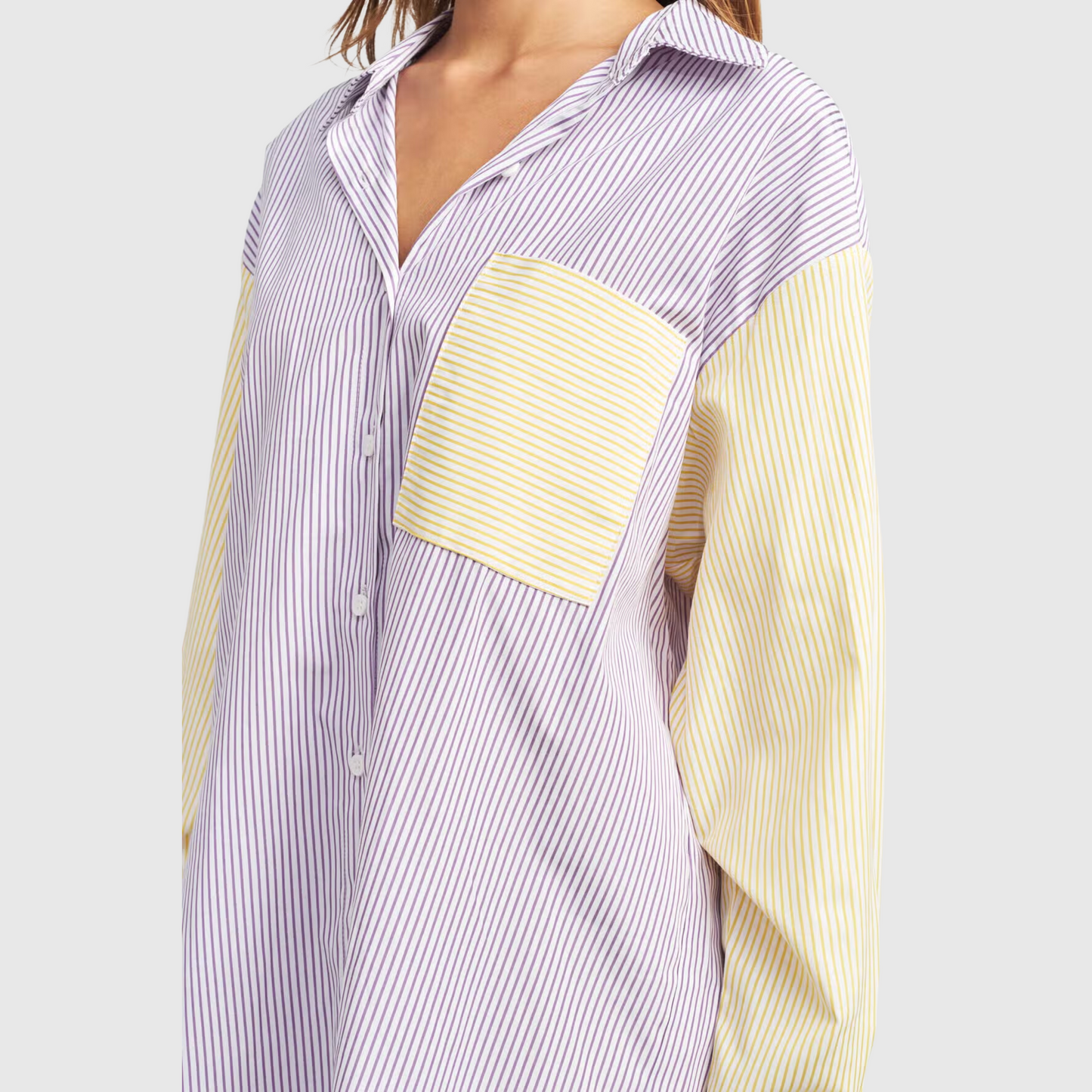 Color Block Boyfriend Shirt