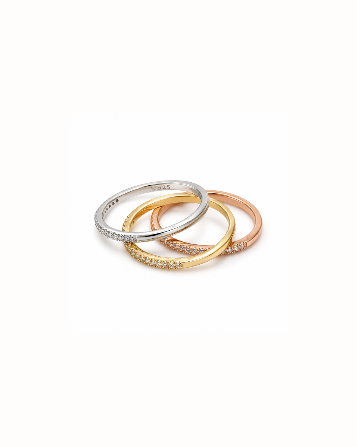 Half Band Ring Trio