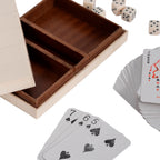 Table Game - White/Black Wood Casual Cards & Dice Box