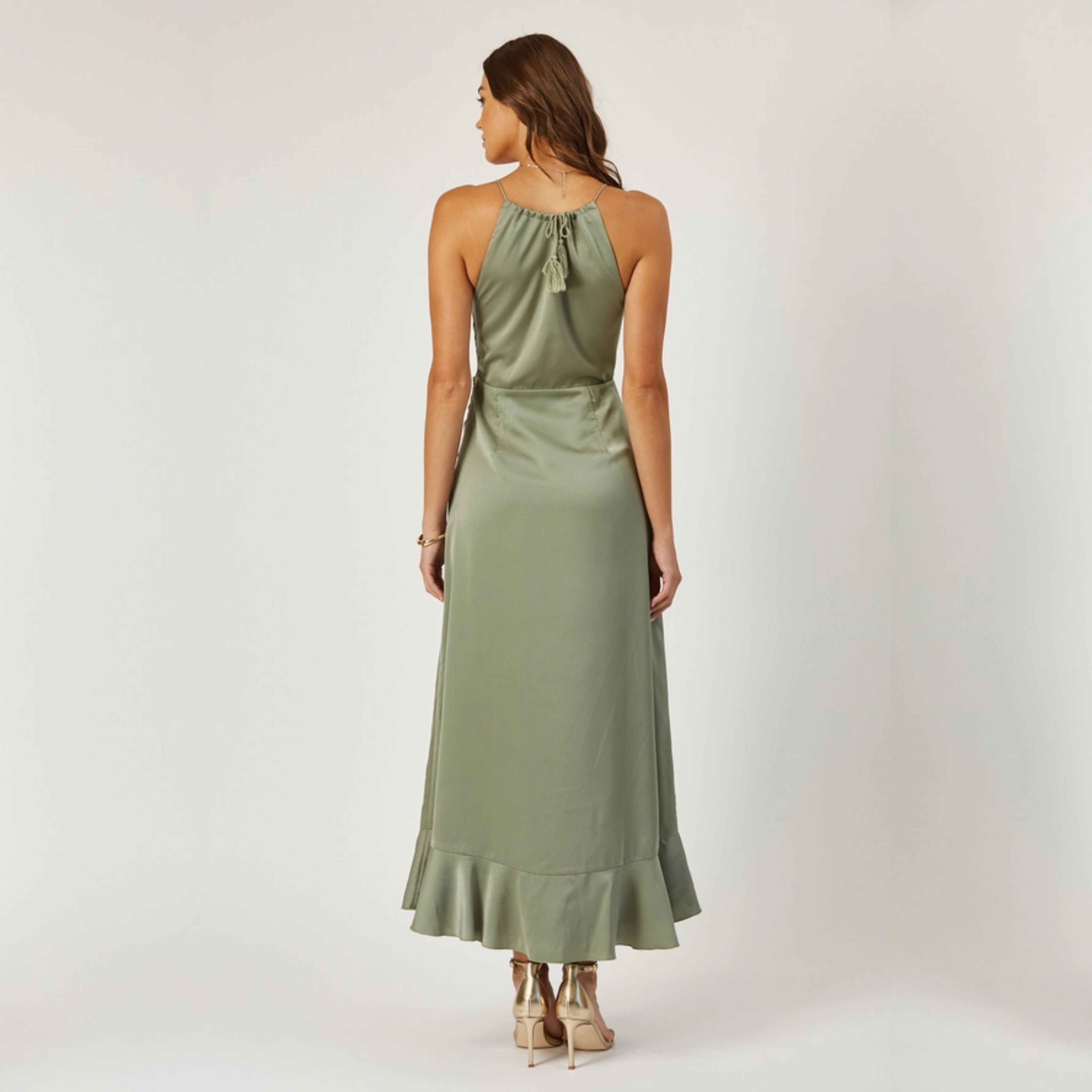 Arya Cinched Front Halter Dress