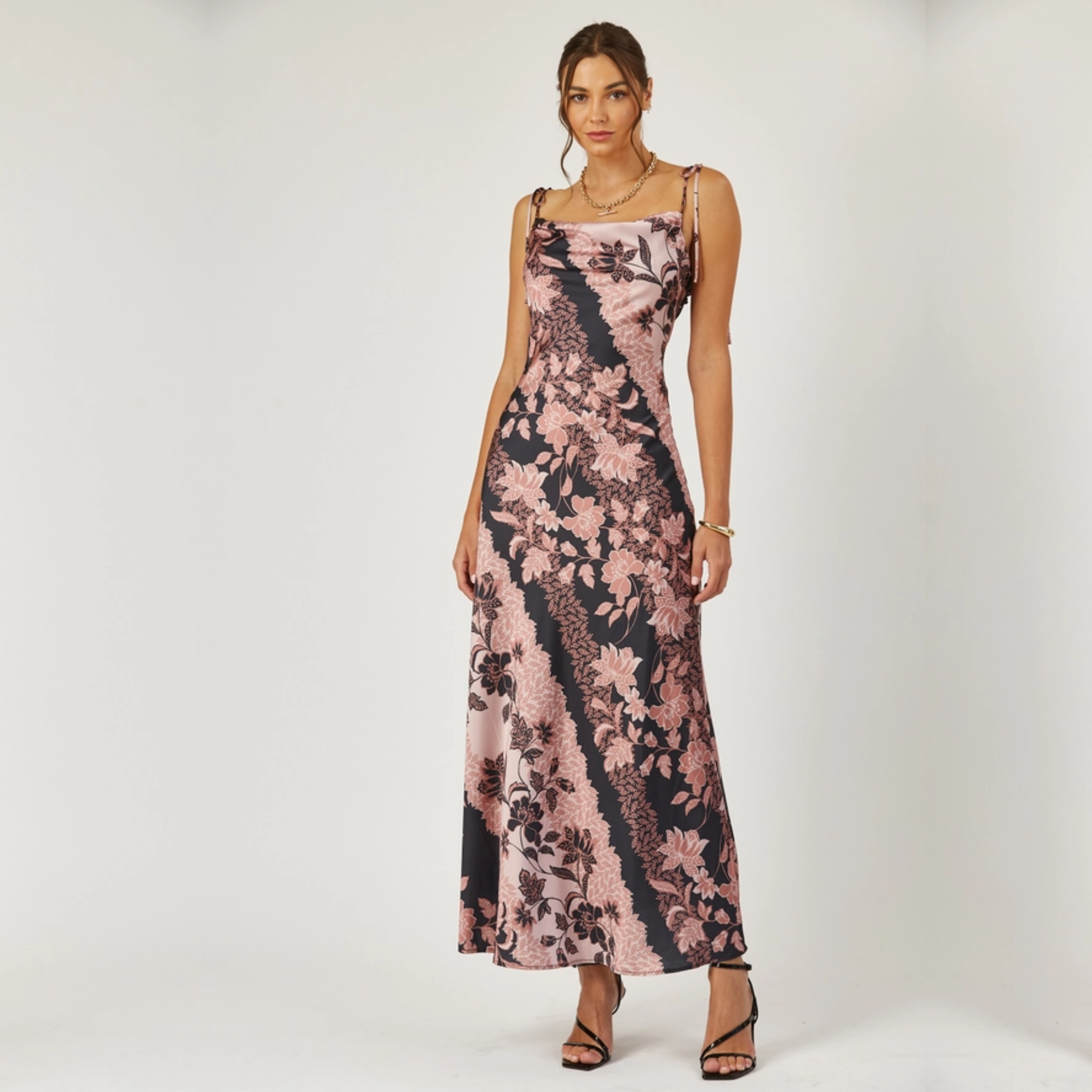 Hendri Cowl Neck Maxi Dress