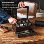 Mill Watch Box Cherry Walnut Finish - 8 Slot