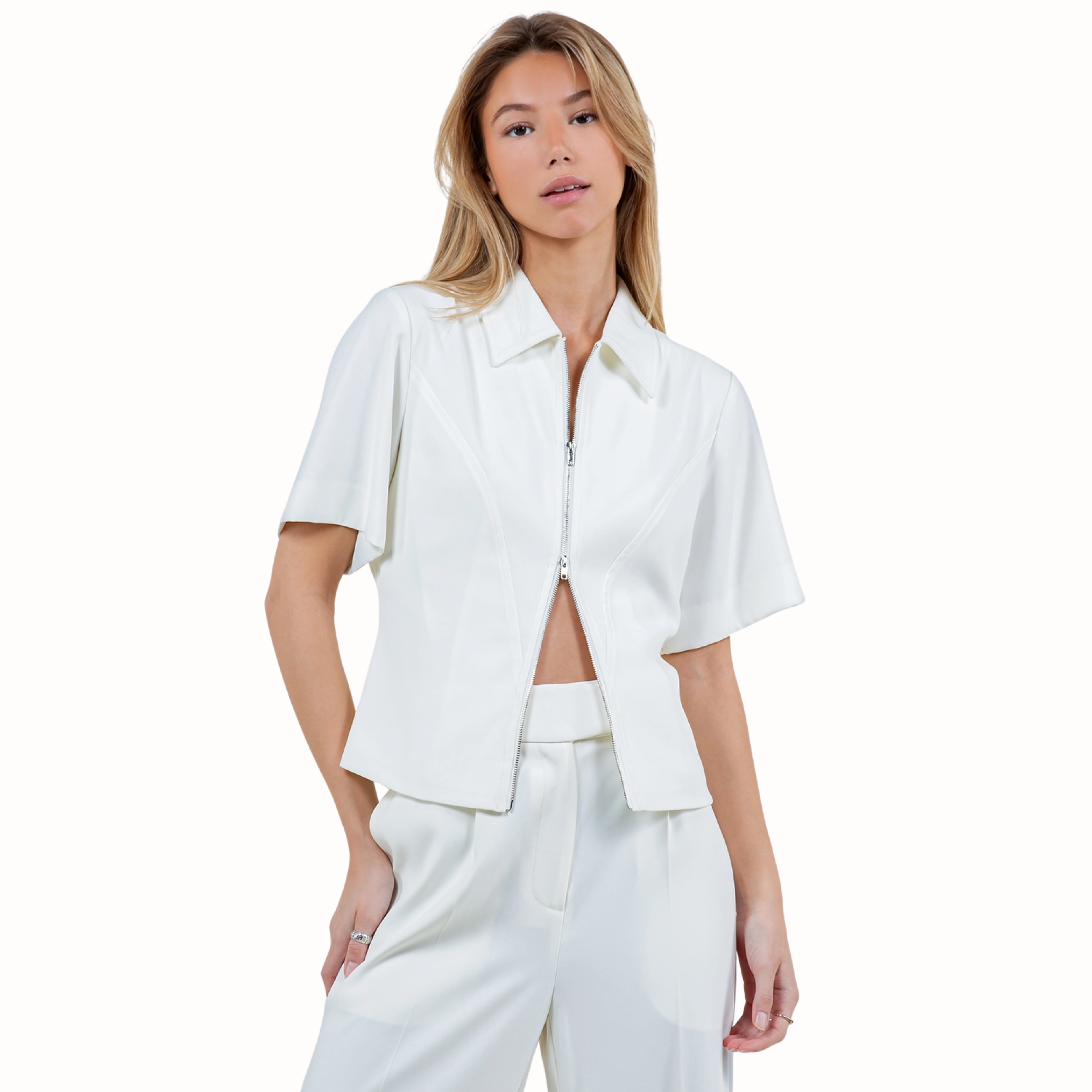 Two Way Zipper Top