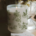 Green Delft Candle