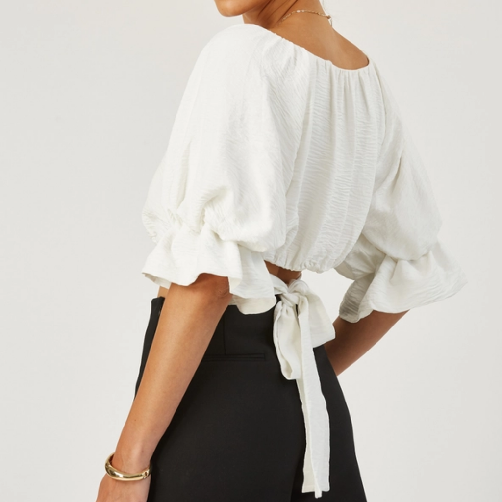 Remi Bubble Top with Back Tie