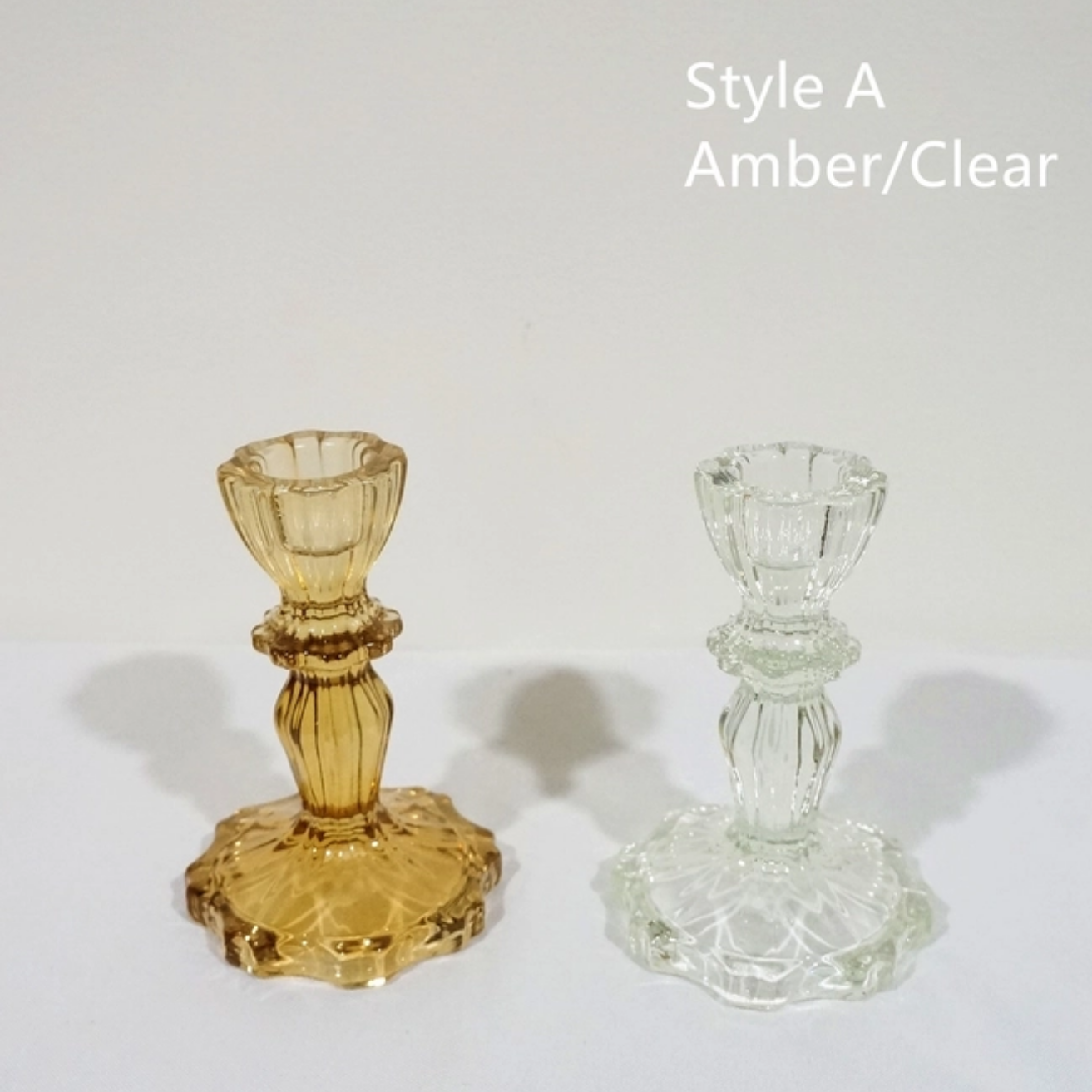 Glass Candlestick Holder