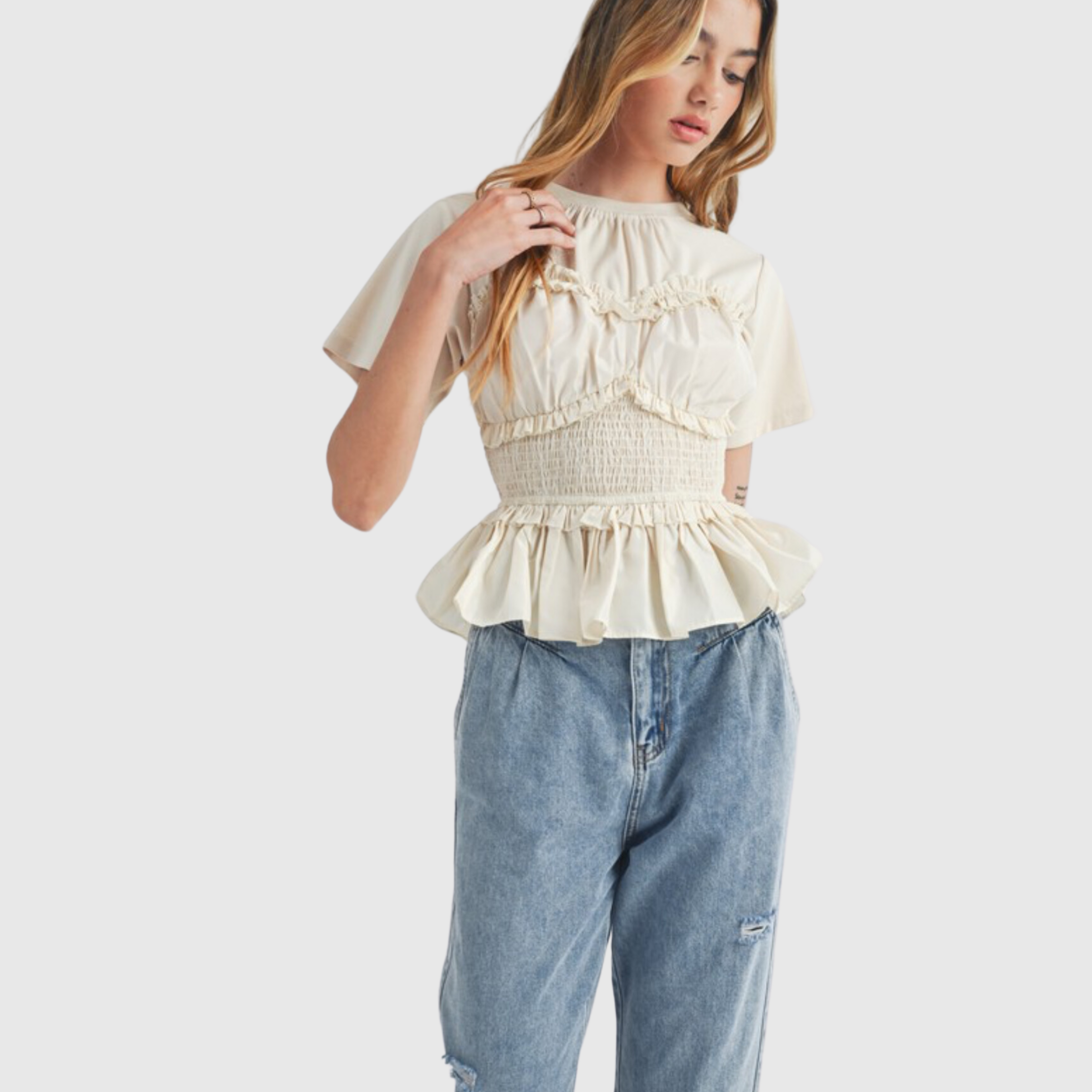 Combo Peplum Top