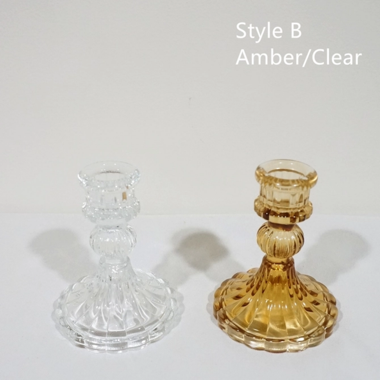 Glass Candlestick Holder
