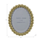 Photo Frame - Gold Glass Matted Round Beaded, 7x9 in.