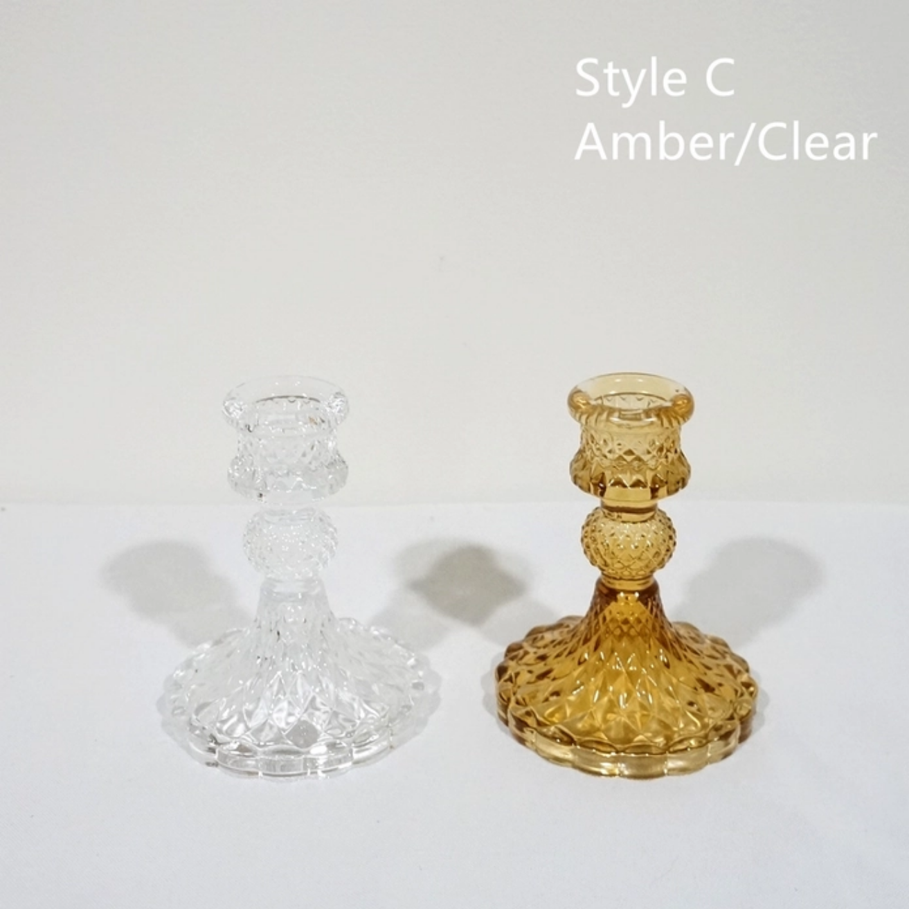 Glass Candlestick Holder