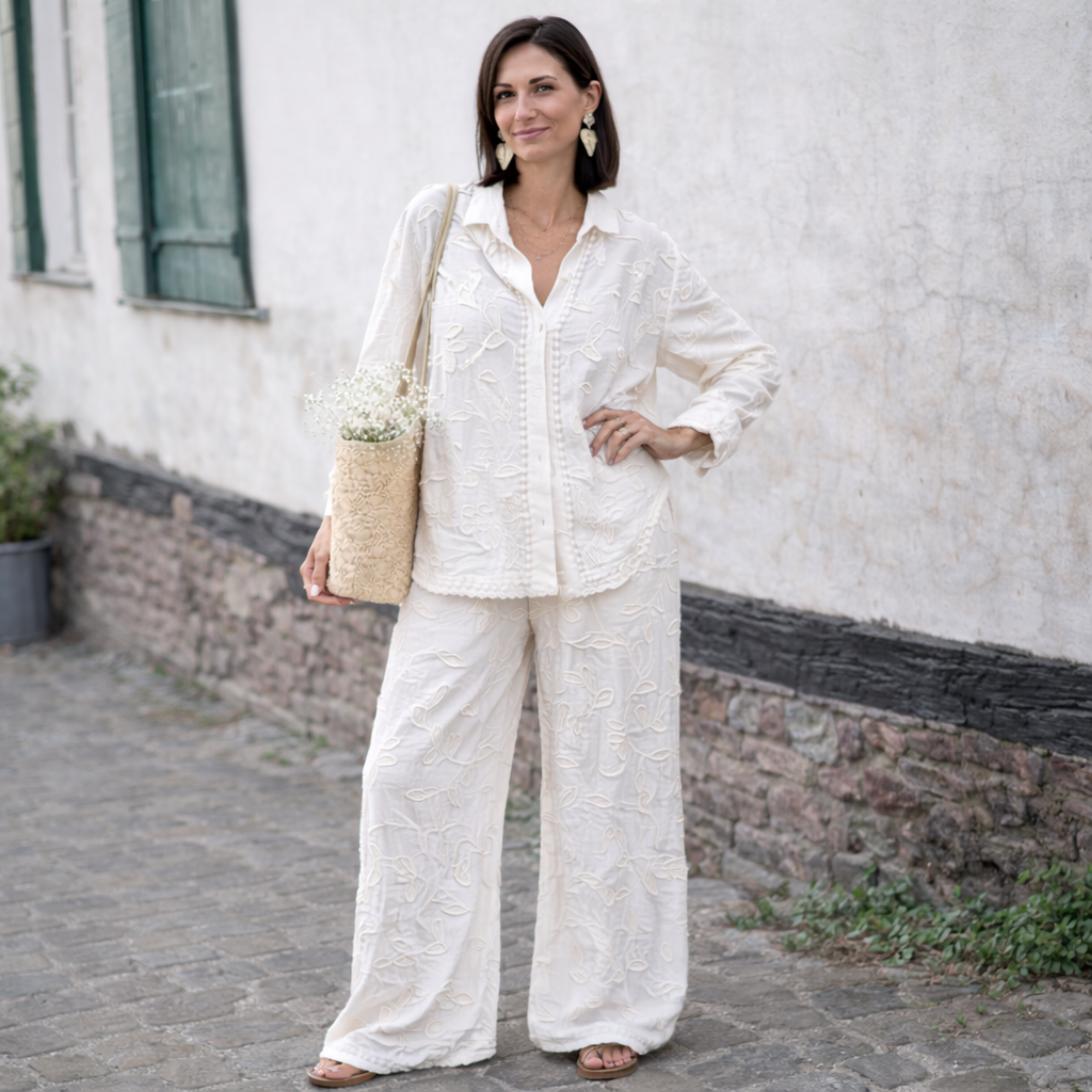 Sheer Jacquard Set