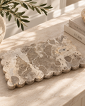 Scalloped Marble Tray