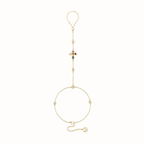 Seven Lights Fleur-De-Lis Cross Hand Chain