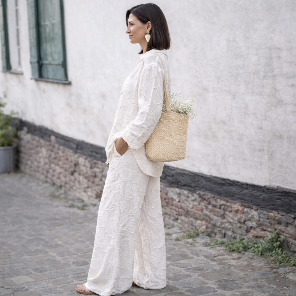 Sheer Jacquard Set