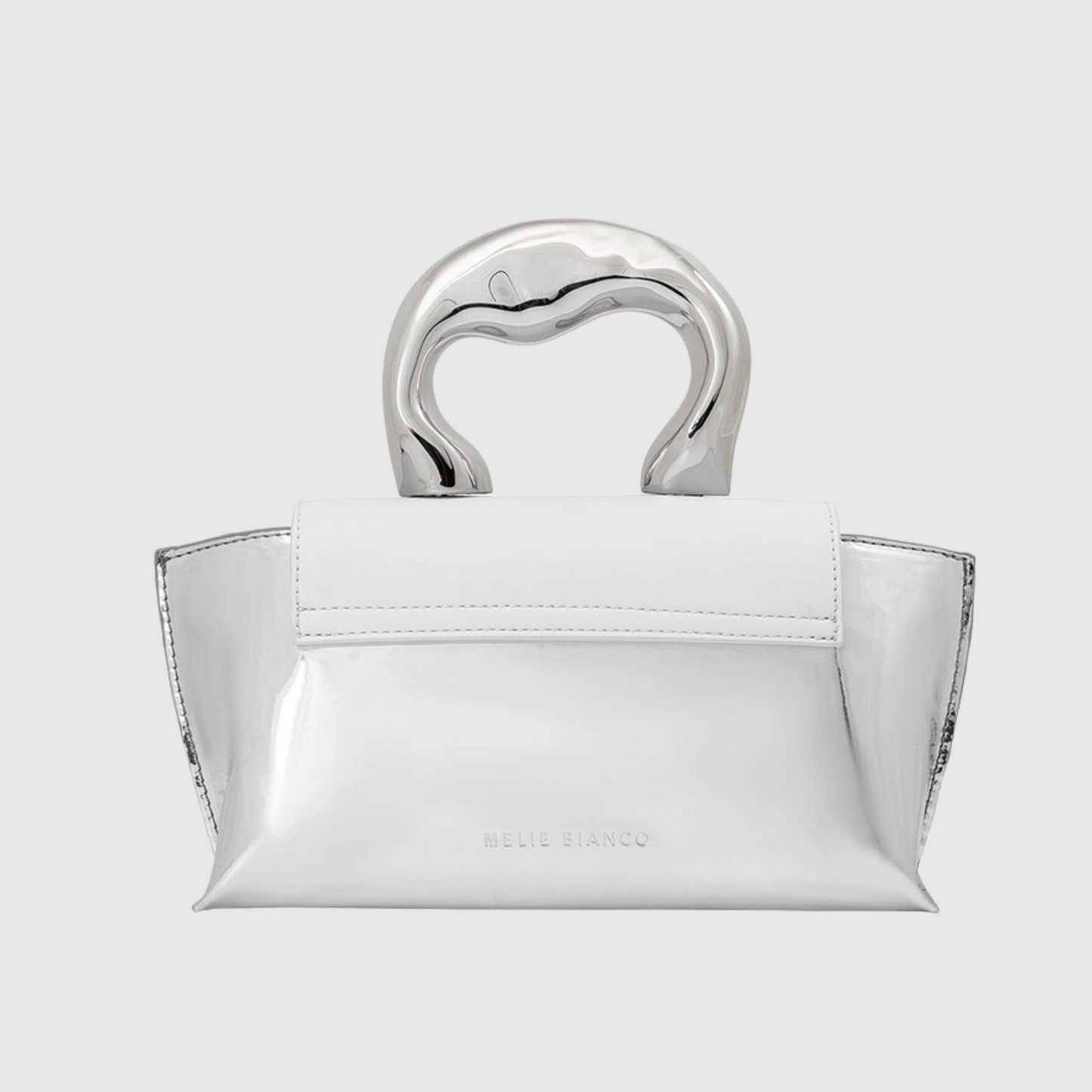 Akari White Recycled Vegan Top Handle Bag