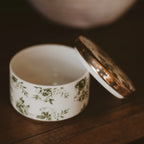 Green Delft Trinket Dish with Lid