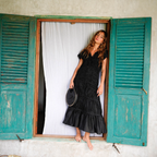 Solo Fig Mini Jute Bag with Gold Chain