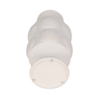 Decorative Vase - White Ceramic Dot Embossed Round, 11 in.